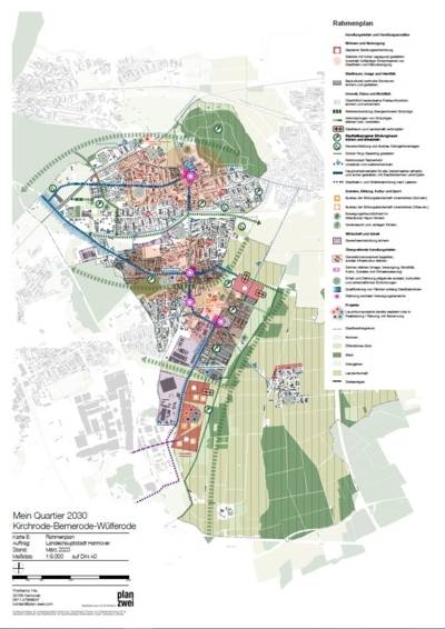 Zu sehen ist eine Karte von "Mein Quartier 2030"
